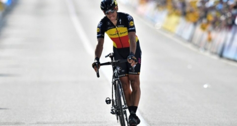 Le coureur de la Quick Step Philippe Gilbert, lors du Tour des Flandres, le 2 avril 2017 à Audenarde.