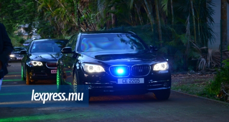 La voiture officielle du Premier ministre, Pravind Jugnauth.