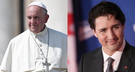 Le premier ministre Trudeau sera reçu pour la première fois en audience» par le pape François au Vatican.