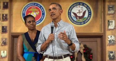 L' ancien président américain Barack Obama prononce lundi un discours dans sa ville de Chicago.