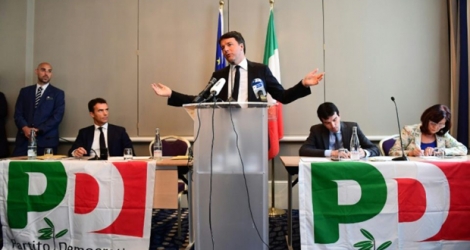 Matteo Renzi, le 28 avril 2017, à Bruxelles.