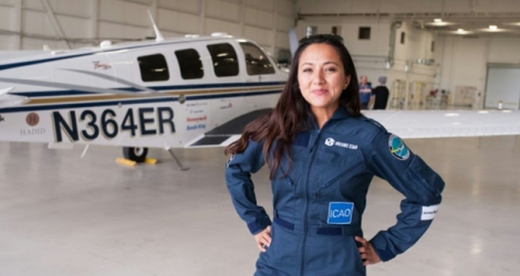 La jeune pilote afghane Shaesta Waiz a fait escale lundi à Montréal au tout début de son tour du monde en solitaire avec l'objectif de sensibiliser les femmes aux métiers de l'aéronautique, encore trop largement masculins. 