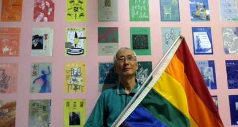 Le Taïwanais Chi Cia-wei, militant pour le mariage pour tous, le 19 mai 2017 à Taipei