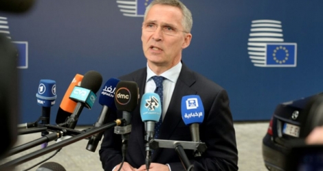 Le secrétaire général de l'Otan, Jens Stoltenberg, le 18 mai 2017 à Bruxelles.
