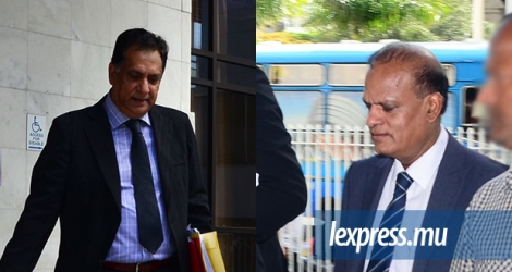 Siddick Chady (à g.) et Prakash Maunthrooa en cour intermédiaire, vendredi 23 juin.