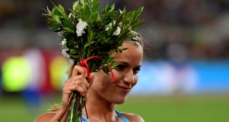 La sprinteuse néerlandaise Dafne Schippers après sa victoire sur 100m au meeting de Rome, le 8 juin 2017 © ALBERTO PIZZOLI - AFP