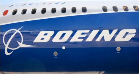 Logo sur le fuselage d'un Boeing 787-10 Dreamliner lors du salon du Bourget