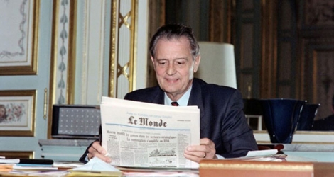 Michel Durafour à Saint-Etienne le 3 octobre 1989 