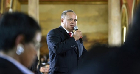 Diosdado Cabello, membre de la nouvelle Assemblée constituante vénézuélienne controversée, le 4 août 2017 à Caracas 