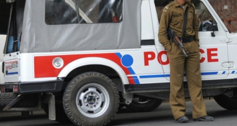 Une voiture de police, le 4 février 2012 à New Delhi.