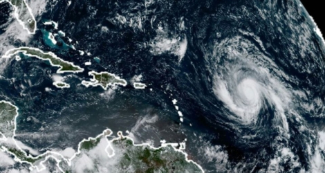Photo satellite de l'ouragan Irma s'approchant des Petites Antilles, le 3 septembre .