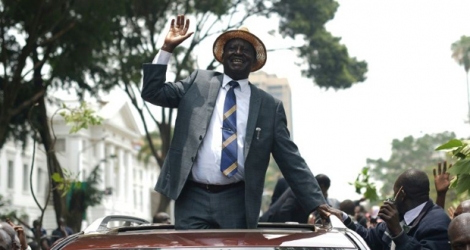 Le leader de l'opposition au Kenya Raila Odinga le 1er septembre 2017 à Nairobi.