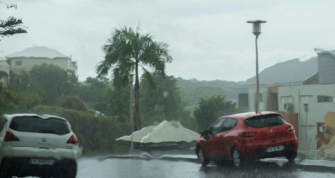 Pluie à Pointe-à-Pitre, en Guadeloupe, le 5 septembre 2017.