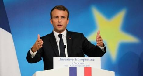 Le président français Emmanuel Macron à Paris, le 26 septembre 2017