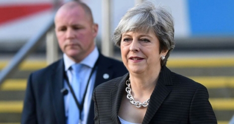 La Première ministre britannique Theresa May, le 3 octobre 2017 à Manchester.