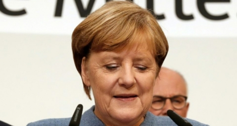 La chancelière allemande Angela Merkel à Berlin, le 24 septembre 2017.