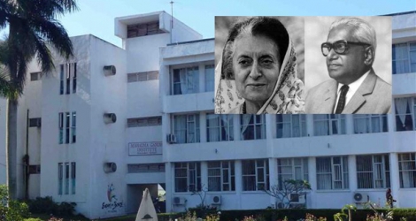 Le Mahatma Ghandhi Institute à Moka. Le bâtiment fut inauguré, le 9 octobre 1976 par le Premier ministre de l’Inde, Shrimathi Indira Gandhi en présence de Sir Seewoosagur Ramgoolam, chef du gouvernement mauricien et de nombreuses autres personnalités.