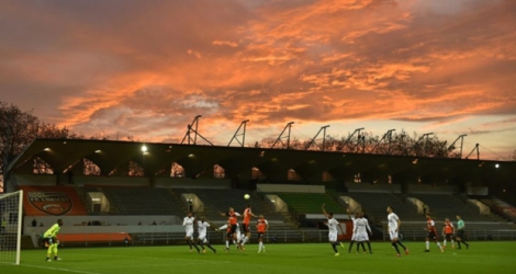 8e de finale de Coupe de la Ligue entre Lorient et Caen, le 24 octobre 2017 au Moustoir