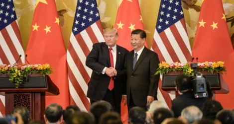 Le président américain Donald Trump et son homologue chinois Xi Jinping, le 9 novembre 2017 à Pékin.
