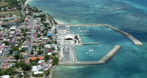 Le port de Grand-Bourg sur l'île de Marie-Galante, dans les Antilles Françaises, le 14 avril 2007