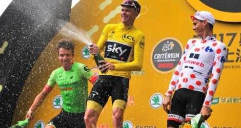 Le «sérial vainqueur» Chris Froome, ici à Shanghai, participera en 2018 au Giro d'Italia, le seul grand Tour cycliste qu'il n'a pas encore gagné.