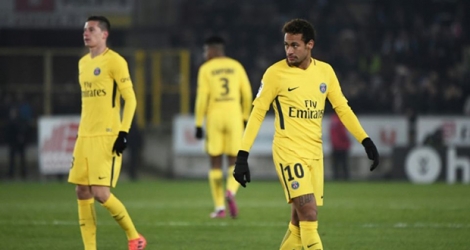 L'attaquant du PSG Neymar, lors du match perdu samedi soir à Strasbourg.
