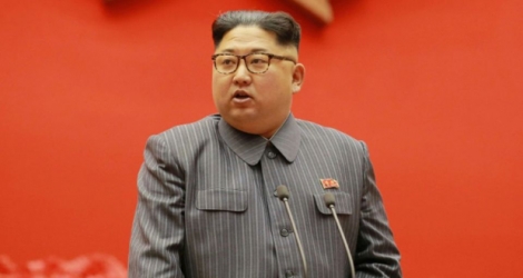 Le leader nord-coréen Kim Jong-Un lors de la 5e conférence des Travailleurs du Parti.