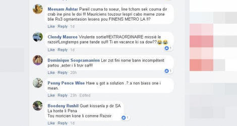 Quelques réactions des internautes sur la page Facebook de «l’express» par rapport à la déclaration du ministre.