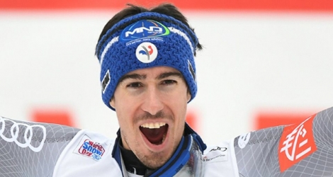Victor Muffat-Jeandet, vainqueur du combiné de Wengen (Suisse), le 12 janvier 2018
