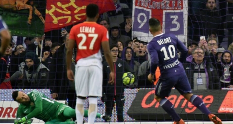 Monaco et Thomas Lemar ont été accrochés à Toulouse, après avoir concédé un penalty transformé par Andy Delort, le 24 février 2018.