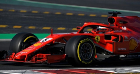 L'Allemand Sebastian Vettel meileur temps de la 5e journée des essais de Barcelone le 6 mars 2018.