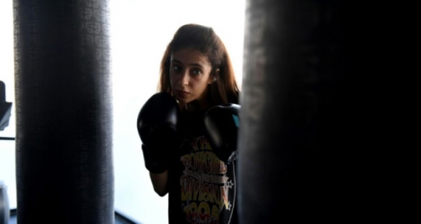 Halah Alhamrani, 41 ans, dirige un club de gym pour femmes appelé Flag (Fight Like a Girl) dans la ville Jeddah, sur la mer Rouge, le 19 février 2018.