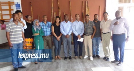 Photo de groupe à la fin de la formation des journalistes de Rodrigues, le 21 mars, à Port-Mathurin.