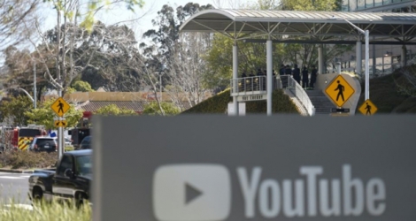 Le siège de YouTube à San Bruno, en Californie, après la fusillade du 3 avril 2018.