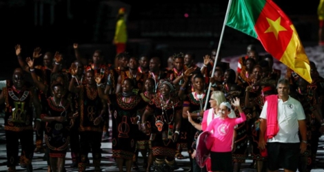 La délégation camerounaise défile pour l'ouverture des Jeux du Commonwealth 2018 à Gold Coast, le 4 avril 2018.