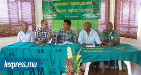 Les membres du Mouvement rodriguais étaient face à la presse, ce mardi 17 avril.