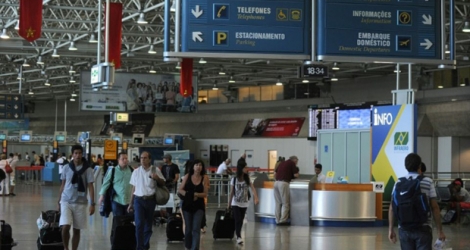 Les halls de l'aéroport Antonio-Carlos-Jobim de Rio de Janeiro au Brésil, le 20 décembre 2012.
