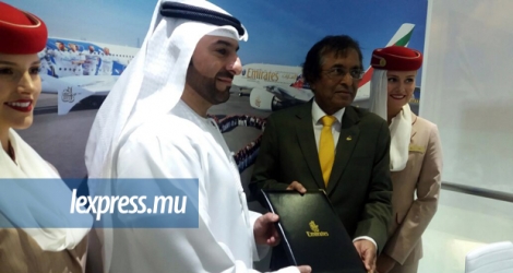 Anil Gayan a signé un protocole d’accord avec Emirates.