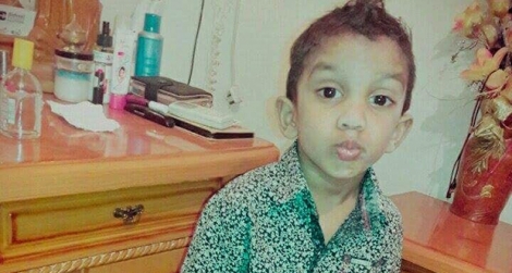 L’autopsie a attribué le décès du petit Namish,  4 ans, à un «shock due to injuries».