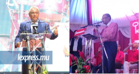 Le leader du Parti travailliste, Navin Ramgoolam et le Premier ministre, Pravind Jugnauth étaient tous deux à St-Pierre, vendredi 4 mai. L’un animait un congrès et l’autre inaugurait un marché.