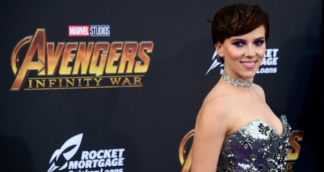 L'actrice américaine Scarlett Johansson à la première mondiale du film «Avengers: Infinity War» le 23 avril 2018.