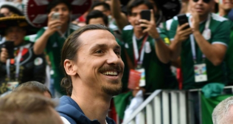 L'attaquant suédois Zlatan Ibrahimovic venu assister à Allemagne-Mexique, le 17 juin 2018 à Moscou.