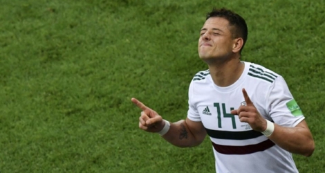 L'attaquant du Mexique «Chicharito» Hernandez savoure son but contre la Corée du Sud au Mondial, le 23 juin 2018 à Rostov.