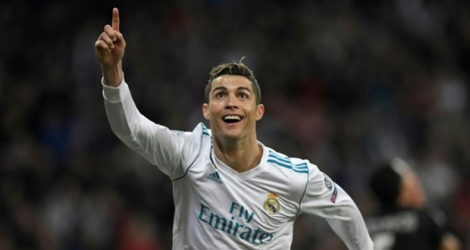 L'attaquant portugais du Real Madrid Cristiano Ronaldo buteur lors de la réception du Paris Saint Germain en Ligue des champions le 14 février 2018