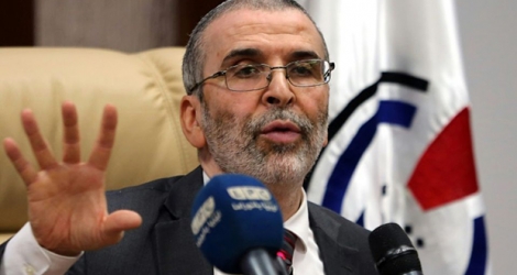 Mustafa Sanallah, président de la compagnie nationale de pétrole libyenne, à Tripoli
