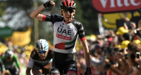 L'Irlandais Dan Martin remporte la 6e étape du Tour de France, le 12 juillet 2018 à Mûr-de-Bretagne.