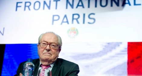 Le président d'honneur du Front national Jean-Marie Le Pen à Paris le 25 janvier 2015