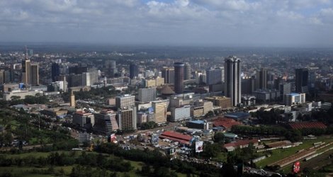 Vue aérienne de  Nairobi.