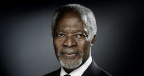 L'ancien secrétaire général de l'ONU Kofi Annan à Paris.