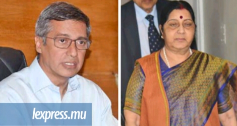 Le leader de l’opposition, Xavier-Luc Duval, s’est entretenu avec la ministre indienne des Affaires étrangères Sushma Swaraj, dimanche 19 août.